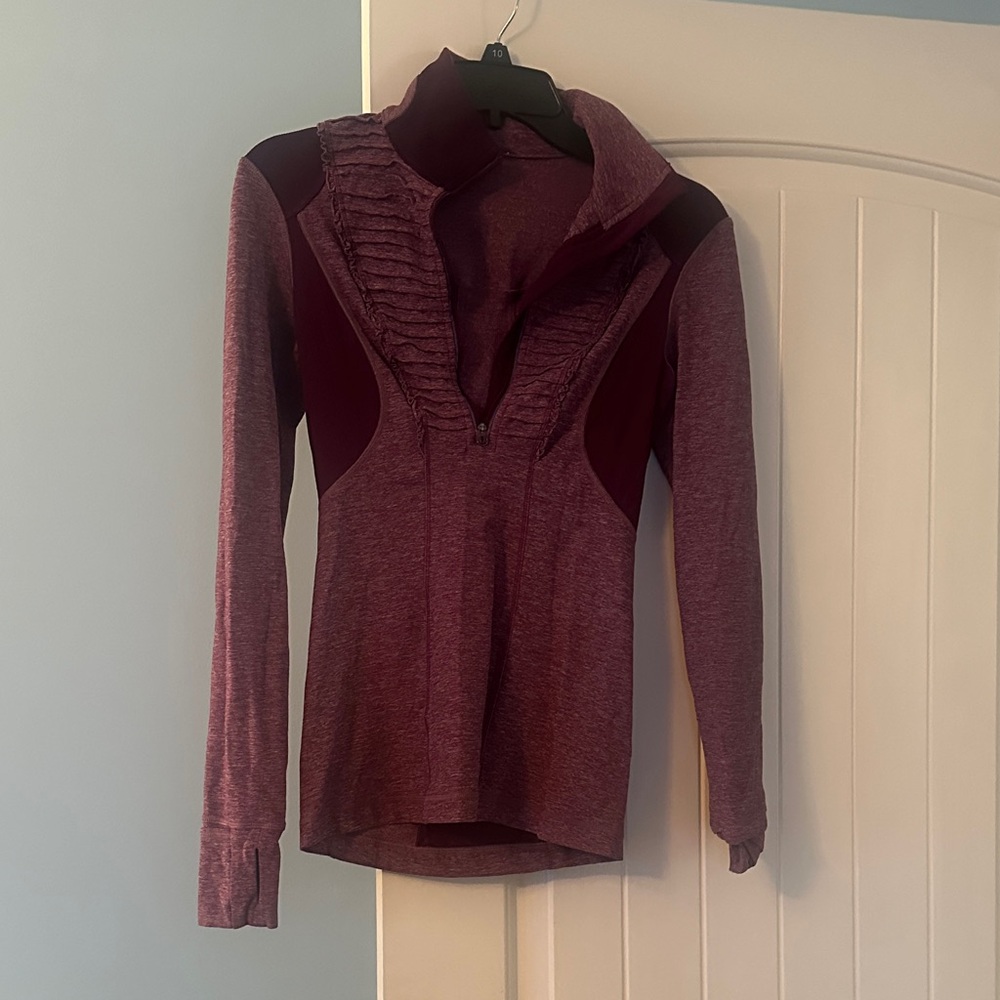 lululemon athletica Maroon Cowl Neck Top